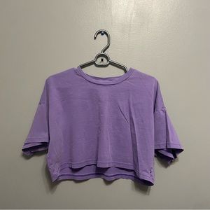 Purple TNA cropped t-shirt